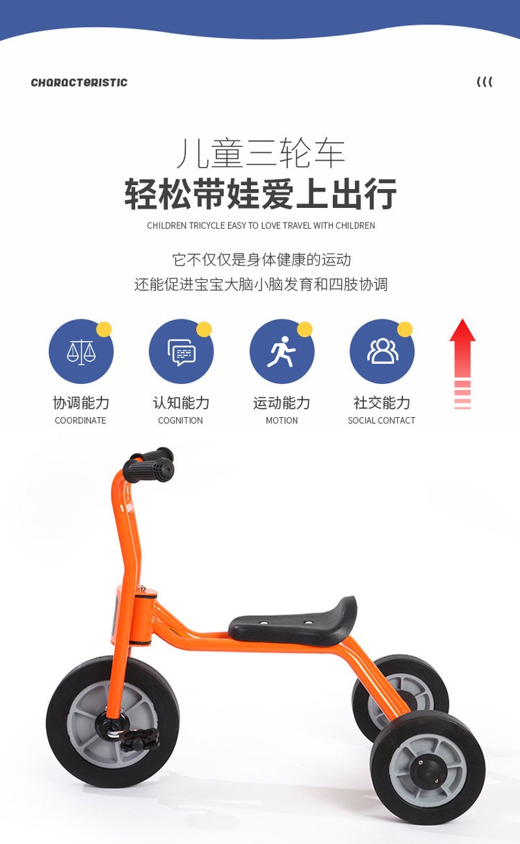 三合一橙色幼儿园儿童滑板车户外玩具三轮童车幼教_2f58091b.jpg